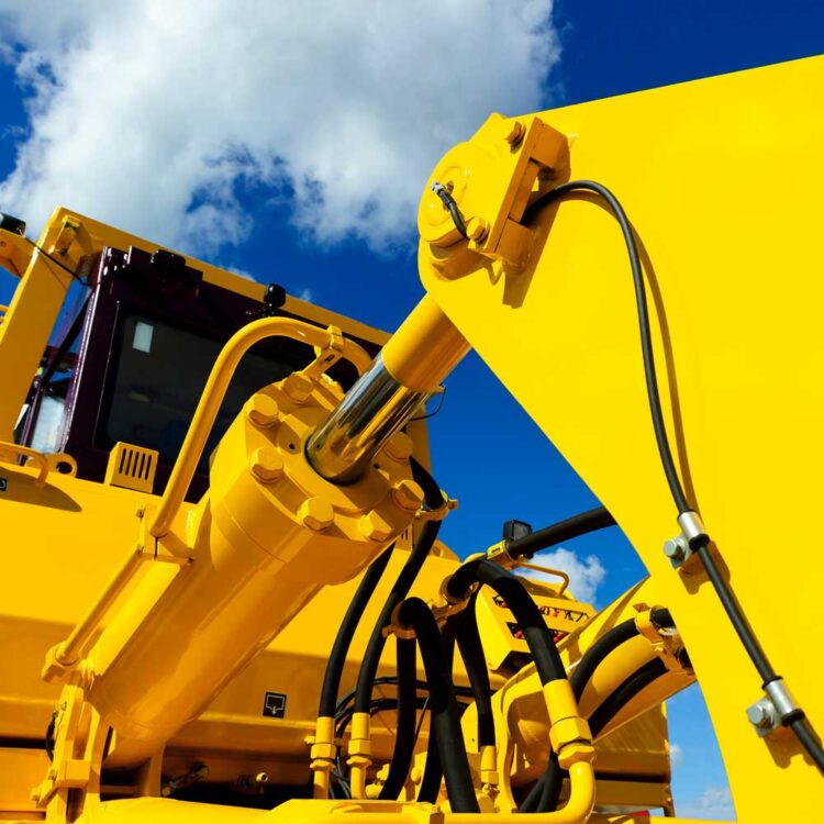 Hydraulic Piston on a construction vehicle
